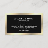 エグゼクティブ金ゴールドクラシックモノグラム |企業の | 名刺 (裏面)