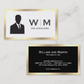 エグゼクティブ金ゴールドクラシックモノグラム 名刺 (正面/裏面)