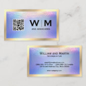 エグゼクティブ金ゴールドクラシックモノグラム |虹彩色の箔 名刺 (正面/裏面)