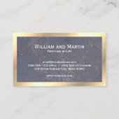 エグゼクティブ金ゴールドテクスチャモノグラム | qrコード 名刺 (裏面)