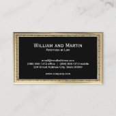 エグゼクティブ金ゴールドフレームアンティークモノグラム | qrコード 名刺 (裏面)