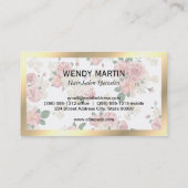 エグゼクティブ金ゴールドフレーム石板フローラルパターン 名刺 (裏面)