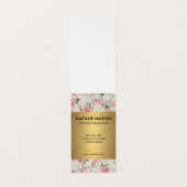 エグゼクティブ金ゴールドフローラルパターンシリーズとモノグラム 名刺 (内部フラット)