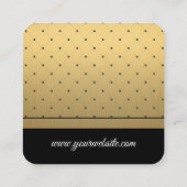 エグゼクティブ金ゴールドメタリック/ダイヤモンドドットパターンII スクエア名刺 (裏面)