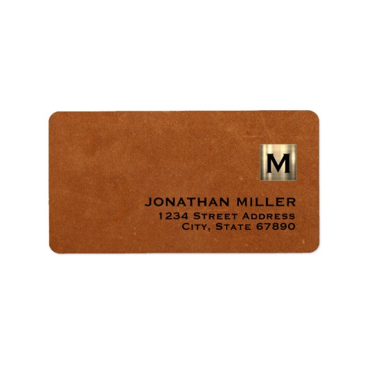 エグゼクティブ金ゴールドモノグラムセーブルレザー ラベル (正面)