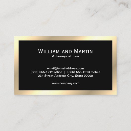 エグゼクティブ金ゴールドモノグラム | QRコード 名刺 (裏面)