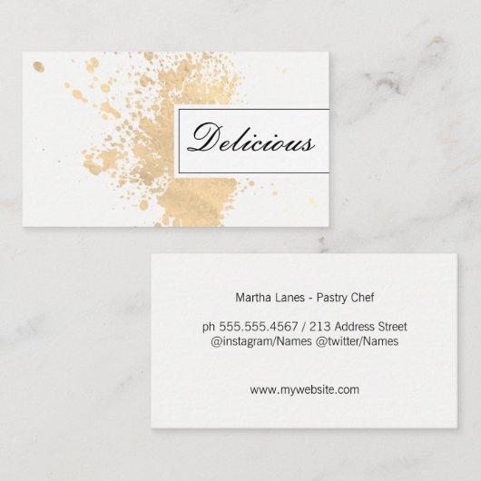 エグゼクティブ金ゴールド表現 名刺 (正面/裏面)