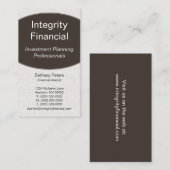 エグゼクティブ・カーブビジネス・カード、Espresso 名刺 (正面/裏面)