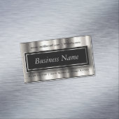 エグゼクティブ – ブラック&シルバーメタリックのアクセント マグネット名刺 (インサイチュ)