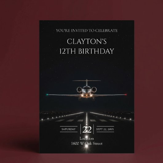 エグゼクティブ ラグジュアリー ジェット 到着 誕生日パーティー 招待状