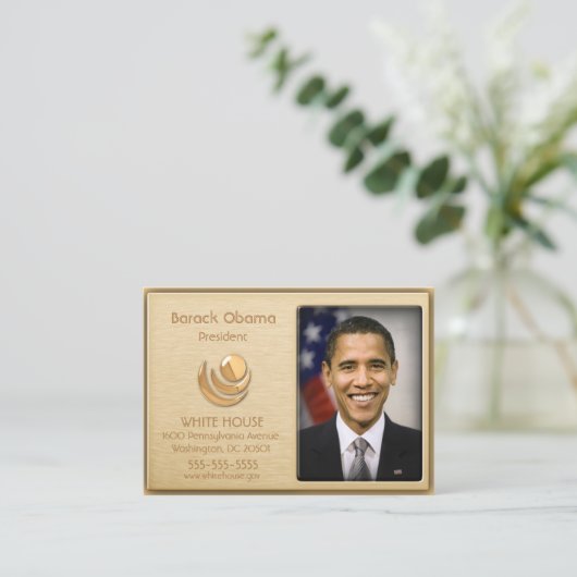 エグゼクティブVIP金ゴールドカスタムプロファイルカード 名刺 (スタンド正面)