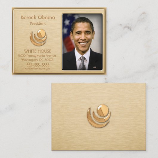 エグゼクティブVIP金ゴールドカスタムプロファイルカード 名刺 (正面/裏面)