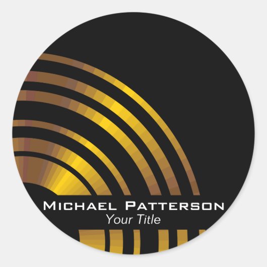 エグゼクモダンティブサークルプロフェッショナルパーソナライズされた ラウンドシール (正面)