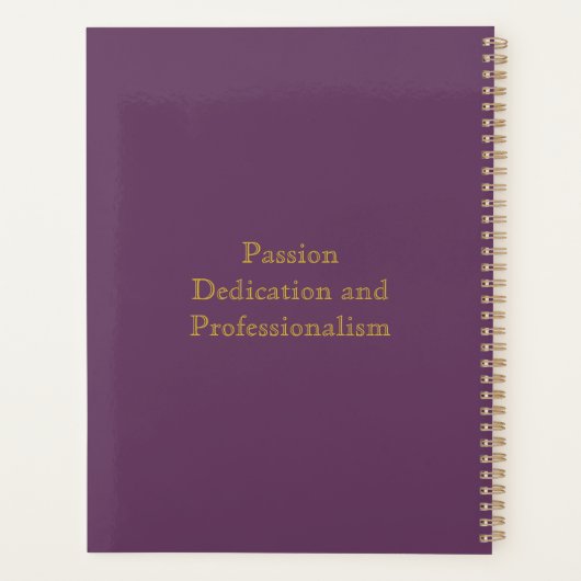 エグゼクモダンティブプラムパープル金ゴールドモノグラムプランナー プランナー手帳 (裏面)