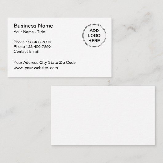 エグゼク企業のティブ・ロゴ対応ビジネス・カード 名刺 (正面/裏面)