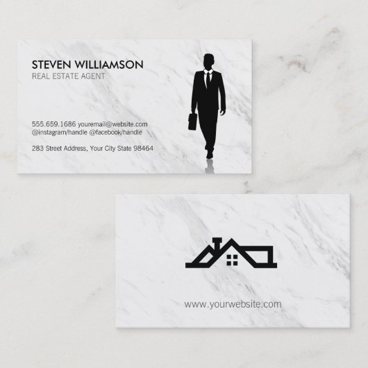 エグゼク実在ティブ・エステート・エージェント 予約カード (正面/裏面)