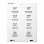 エグノグケーキレシピラベル ラベル (フルシート)