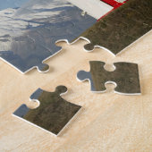 エグモント岬灯台とタラナキ山 ジグソーパズル (側面)