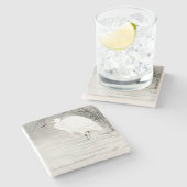 エグレットアジア芸術沿岸鳥 ストーンコースター (横)