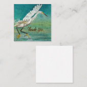 エグレットゴージャス鳥ビーチハウスサンキューユー ノートカード (正面/裏面)