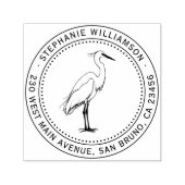 エグレットサークル差出人住所スタンプ セルフインキングスタンプ (デザイン)