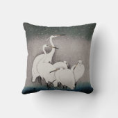 エグレ日本のツコソンクレーン冬の雪 クッション (裏面)