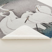 エグレ日本のツコソンクレーン冬の雪 シェルパブランケット (3/4)