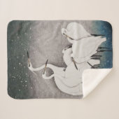 エグレ日本のツコソンクレーン冬の雪 シェルパブランケット (正面(横))