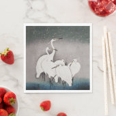 エグレ日本のツコソンクレーン冬の雪 スタンダードランチョンナプキン (インサイチュ)