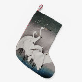 エグレ日本のツコソンクレーン冬の雪 スモールクリスマスストッキング (正面 (吊り時))