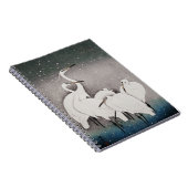 エグレ日本のツコソンクレーン冬の雪 ノートブック (右側)