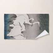 エグレ日本のツコソンクレーン冬の雪 バスタオルセット (ハンドタオル)