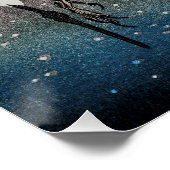 エグレ日本のツコソンクレーン冬の雪 ポスター (コーナー)