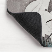 エグレ日本のツコソンクレーン冬の雪 マウスパッド (コーナー)