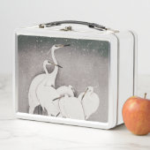 エグレ日本のツコソンクレーン冬の雪 メタルランチボックス (インサイチュ)