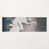 エグレ日本のツコソンクレーン冬の雪 ヨガマット (裏面(横))