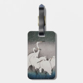 エグレ日本のツコソンクレーン冬の雪 ラゲッジタグ (裏面縦)