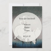 エグレ日本のツコソンクレーン冬の雪 招待状 (裏面)