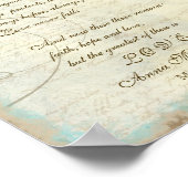 エグレ素晴らしット沿岸ビーチ結婚- s パーソナライズされた ポスター (角)