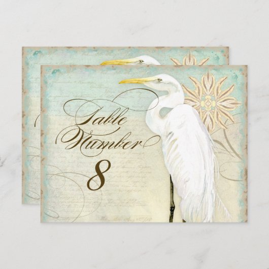 エグレ素晴らしット沿岸ビーチ – テーブル番号はがき ポストカード (正面/裏面)