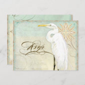 エグレ素晴らしット沿岸ビーチ- RSVP応答はがき インビテーションポストカード (正面/裏面)