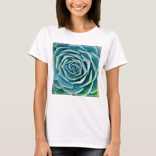 エケベリアのロゼット マルラケシュの秘密の庭 Tシャツ (正面)