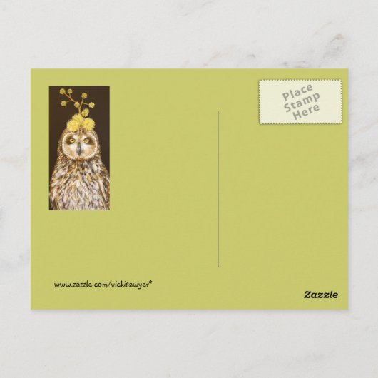 エケワカプエオ短耳フクロウ葉書 ポストカード (裏面)