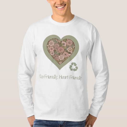 エコとハートフレンドリーラブ Tシャツ (正面)