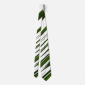 エコの緑と白のパターン ネクタイ (裏面)