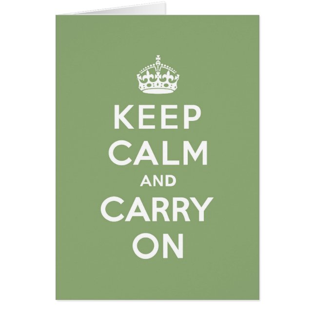 エコの緑のKeep Calm and Carry On (正面)