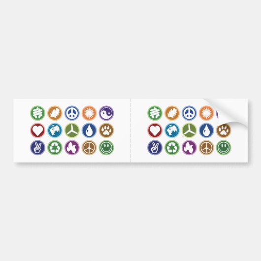 エコの記号 バンパーステッカー (正面)