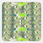 エコアフリカのモチーフ – 自然アインスパイアフリカアート スクエアシール (正面)