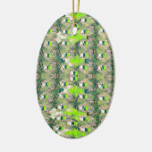 エコアフリカのモチーフ – 自然アインスパイアフリカアート セラミックオーナメント (左)