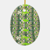 エコアフリカのモチーフ – 自然アインスパイアフリカアート セラミックオーナメント (正面)